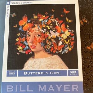 New York Puzzle Co. Butterfly Girl 500-Piece Puzzle